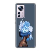 Чехлы (ART) Цветы на Xiaomi 12 / 12X (VPrint) (Квіти на голові)
