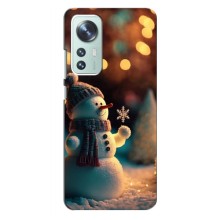 Чехлы на Новый Год Xiaomi 12 / 12X – Снеговик праздничный