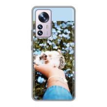 Чехлы с изображением разных животных для Xiaomi 12 / 12X (Ежик на руках)