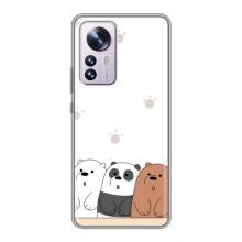 Чехлы с изображением разных животных для Xiaomi 12 / 12X (Удивленные медвеженки)