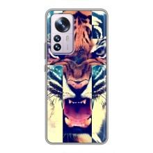 Чехлы с изображением разных животных для Xiaomi 12 / 12X (Яркий Тигр)