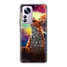 Чехлы с картинкой Лисички для Xiaomi 12 / 12X (VPrint) (Лисица в космосе)