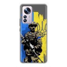 Чехлы с картинкой ЗСУ для Xiaomi 12 / 12X (AlphaPrint) (АРТ солдат)