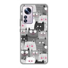 Чехлы с Котиками для Xiaomi 12 / 12X (VPrint) (Рисованные котики)