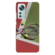 Чехлы с принтом Спортивная тематика для Xiaomi 12 / 12X – Ракетки теннис