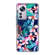 Чохол для Сяомі 12 / 12х - з принтом (Дизайнерські) (AlphaPrint) (Мальовничі квіти)