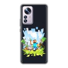 Чехол Майнкрафт на Xiaomi 12 / 12X (AlphaPrint) Minecraft (персонажи Minecraft)