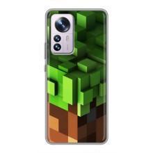 Чехол Майнкрафт на Xiaomi 12 / 12X (AlphaPrint) Minecraft (текстура Майнкрафт)