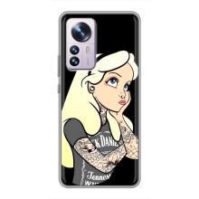 Чехол с печатью для Xiaomi 12 / 12X - (Мода) (AlphaPrint) (Девочка в тату)