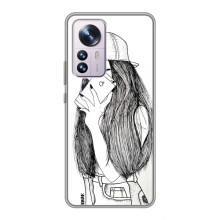 Чехол с печатью для Xiaomi 12 / 12X - (Мода) (AlphaPrint) (Фото девочки)