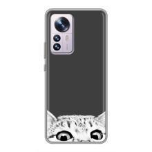 Чехол на Сяоми 12 / 12х с Котами (VPrint) (Выглядывает кот)