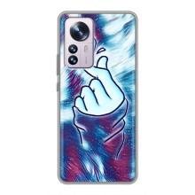 Чехол с принтом для Xiaomi 12 / 12X (AlphaPrint - Знак сердечка)