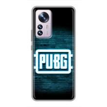 Чехол PUBG для Сяоми 12 / 12х (AlphaPrint) (Лого PUBG)