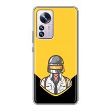 Чехол PUBG для Сяоми 12 / 12х (AlphaPrint) (Пабг в шлеме)