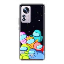 Чехол Амонг Ас для Xiaomi 12 / 12X (AlphaPrint) (Скины в космосе)