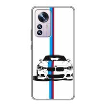 Чехол для Сяоми 12 / 12х - с принтом БМВ (AlphaPrint) (Машина БМВ)