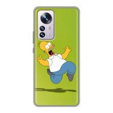 Чехол с Симпсонами для Xiaomi 12 / 12X (VPrint) (Гомер Симпсон)