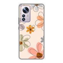 Чохол з квітковим принтом на Сяомі 12 / 12х (Кольорові квіти)