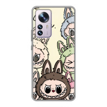 Чехол с Лабубу на Xiaomi 12 / 12X – Коллаж Лабубу