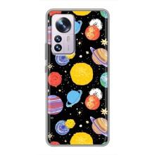 Космические Чехлы для Сяоми 12 / 12х (VPrint) (Рисованные планеты)