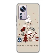 Різдвяні Чохли для Xiaomi 12 / 12X (VPrint) (Merry Christmas)