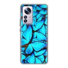 Силиконовый бампер с картинкой животных для Xiaomi 12 / 12X (Крылья бабочек)