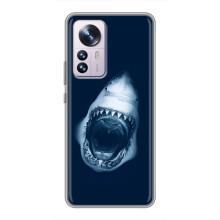 Силиконовый бампер с картинкой животных для Xiaomi 12 / 12X (Пасть Акулы)