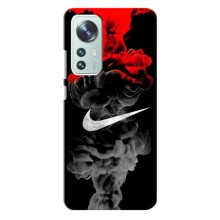 Силиконовый Чехол на Xiaomi 12 / 12X с картинкой Nike (Nike дым)