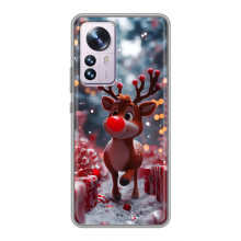 Яскравий чохол для Xiaomi 12 / 12X з Зимові Оленята – Олень серед подарунків