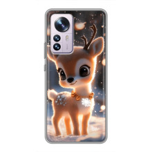 Яскравий чохол для Xiaomi 12 / 12X з Зимові Оленята – Оленятко