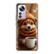 Печатный чехол «Зверята с кофе» для Xiaomi 12 / 12X – Песик с кофе