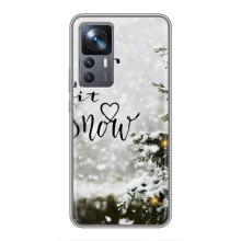 Новорічні, Святкові Чохли для Xiaomi 12T Pro - 2024 год (Let it snow)