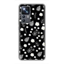 Чехлы с тематикой "ЦВЕТЫ" на Xiaomi 12T Pro (цветение на чорном)