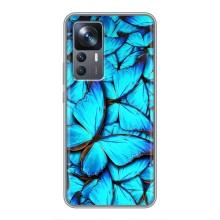 Силиконовый бампер с картинкой животных для Xiaomi 12T Pro (Крылья бабочек)