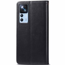 Кожаный чехол книжка GETMAN Gallant (PU) для Xiaomi 12T / 12T Pro – Черный