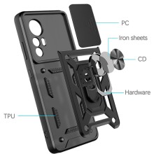 Ударостійкий чохол Camshield Serge Ring для Xiaomi 12T / 12T Pro – Чорний