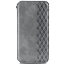 Кожаный чехол-книжка GETMAN Cubic (PU) для Xiaomi 12T / 12T Pro – Серый
