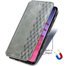 Кожаный чехол-книжка GETMAN Cubic (PU) для Xiaomi 12T / 12T Pro – Серый