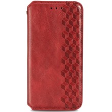 Кожаный чехол-книжка GETMAN Cubic (PU) для Xiaomi 12T / 12T Pro (Красный)