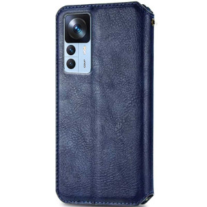 Кожаный чехол-книжка GETMAN Cubic (PU) для Xiaomi 12T / 12T Pro – Синий