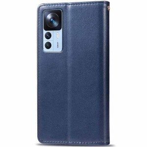 Шкіряний чохол-книжка GETMAN Gallant (PU) для Xiaomi 12T / 12T Pro – Синій