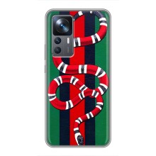 Чехлы ГУЧЧИ для Сяоми 12Т (AlphaPrint) (Gucci змия)