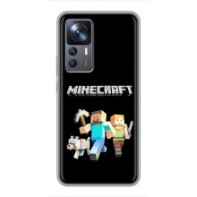 Чехол Майнкрафт на Xiaomi 12T (AlphaPrint) Minecraft (герои Minecraft)