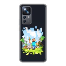 Чехол Майнкрафт на Xiaomi 12T (AlphaPrint) Minecraft (персонажи Minecraft)