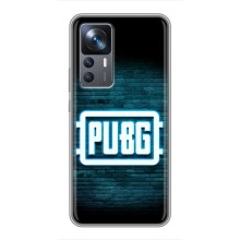 Чехол PUBG для Сяоми 12Т (AlphaPrint) (Лого PUBG)