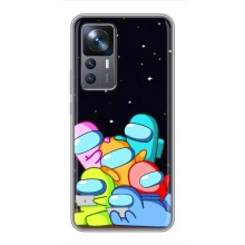 Чехол Амонг Ас для Xiaomi 12T (AlphaPrint) (Скины в космосе)