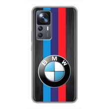 Чехол для Сяоми 12Т - с принтом БМВ (AlphaPrint) (Лого BMW)