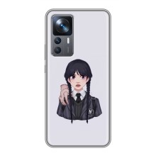 Чехлы Венсдей на Xiaomi 12T Уэнсдей (AlphaPrint) (Уэнздей и Вещь)