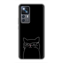 Чехол с рисунком кот на Xiaomi 12T (Равнодушный кот)