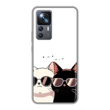 Чехол с рисунком кот на Xiaomi 12T (Коты в очках)